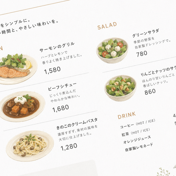 レストランのメニューを見るときは無意識に「視読」をしている