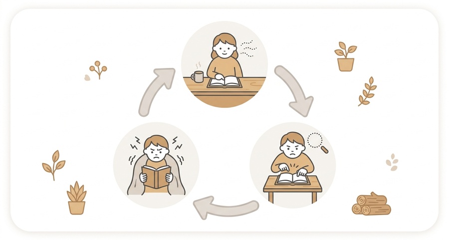 読書が苦手な人がはまる悪循環