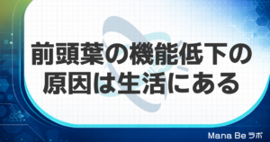 前頭葉の機能低下の原因は年齢だけじゃない｜働きを落とす4つの生活習慣と戻し方